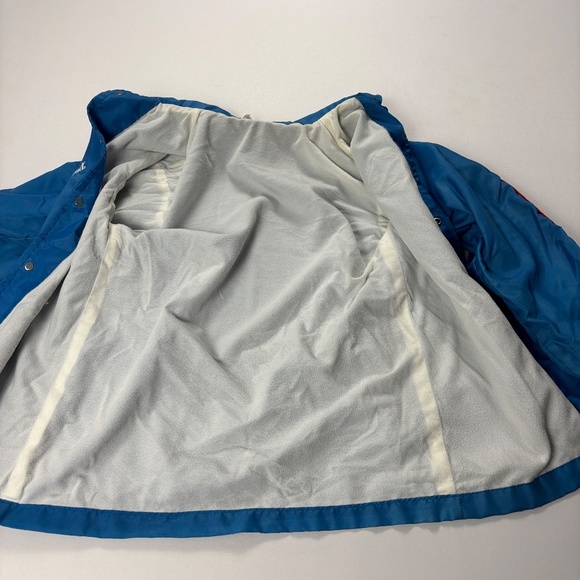 VTG Chrysler Lined Nylon Jacket Blue Small Snap Up Great Lakes Staff Auto Plant - Picture 3 of 9